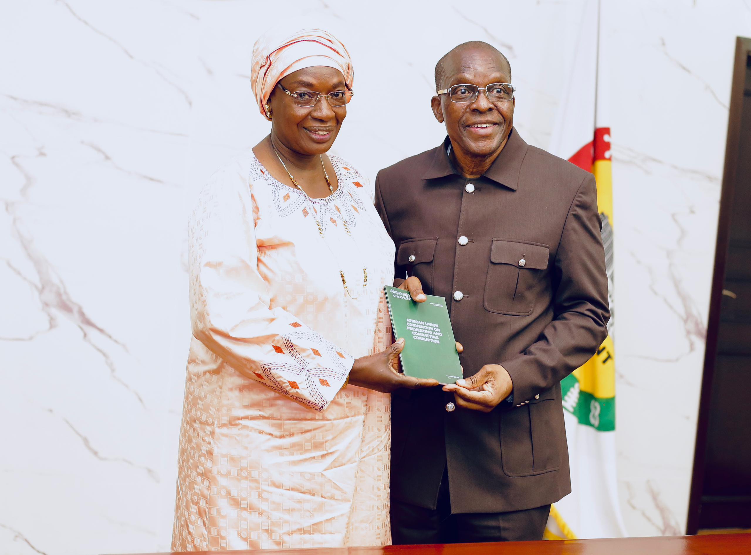 Ghana parliament Speaker with the AUABC Chair