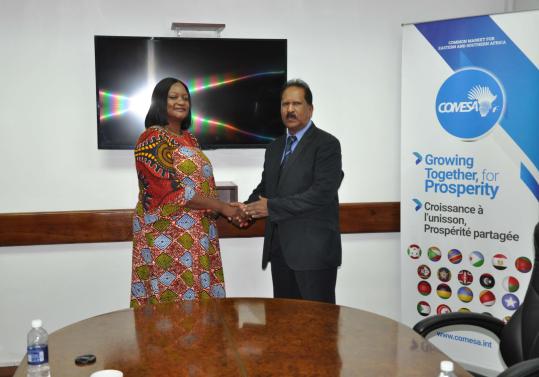 Hon Chibiya and Comesa assistant Secretary General